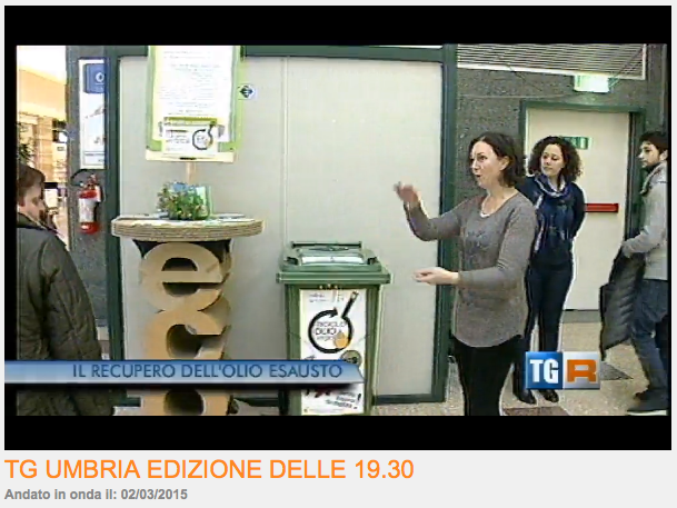 TGR Umbria Riciclo olio vegetale esausto Centro comm.le Cospea Terni